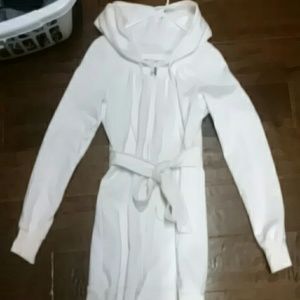 Ivory Sweatshirt Jacket, small